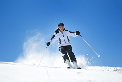 skiing in white mountains